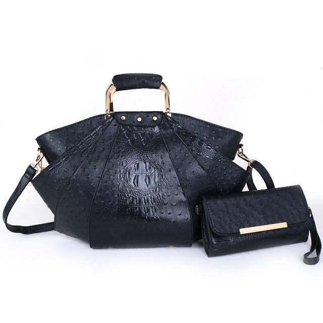 TEEK - Textured Shell Bag Set BAG theteekdotcom Black  