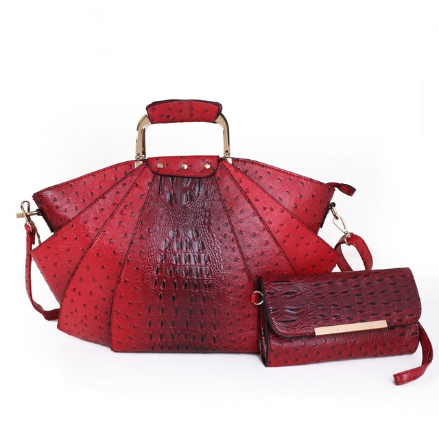TEEK - Textured Shell Bag Set BAG theteekdotcom Red  