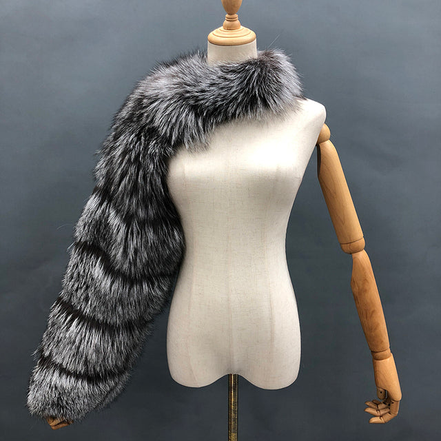 TEEK - Luxury Fluff Sleeve JACKET theteekdotcom 17-silver fox One Size 