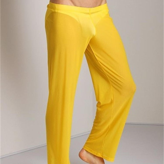 TEEK - Sheer Stretch Sleepwear Pants LINGERIE theteekdotcom yellow L 