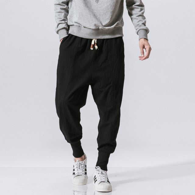 TEEK - Pocketed Streetwear Casual Cuff Pants PANTS theteekdotcom M Black 