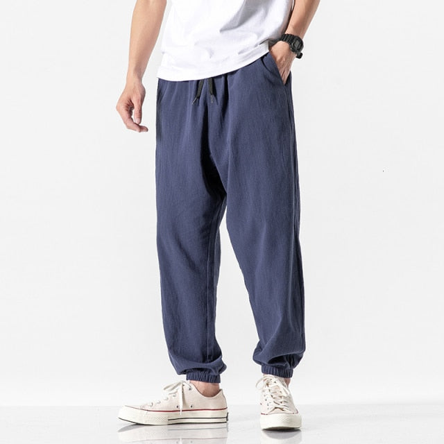 TEEK - Pocketed Streetwear Casual Cuff Pants PANTS theteekdotcom XL NavyBlue 2 