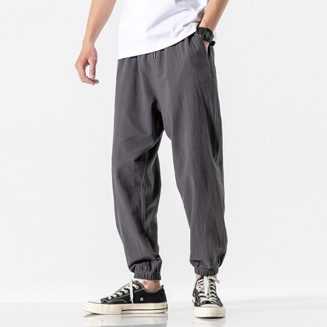 TEEK - Pocketed Streetwear Casual Cuff Pants PANTS theteekdotcom L Gray 2 