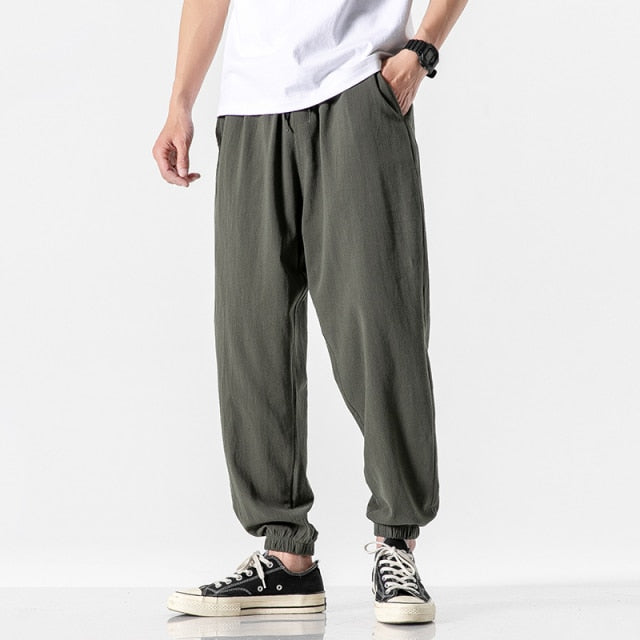 TEEK - Pocketed Streetwear Casual Cuff Pants PANTS theteekdotcom L Green 