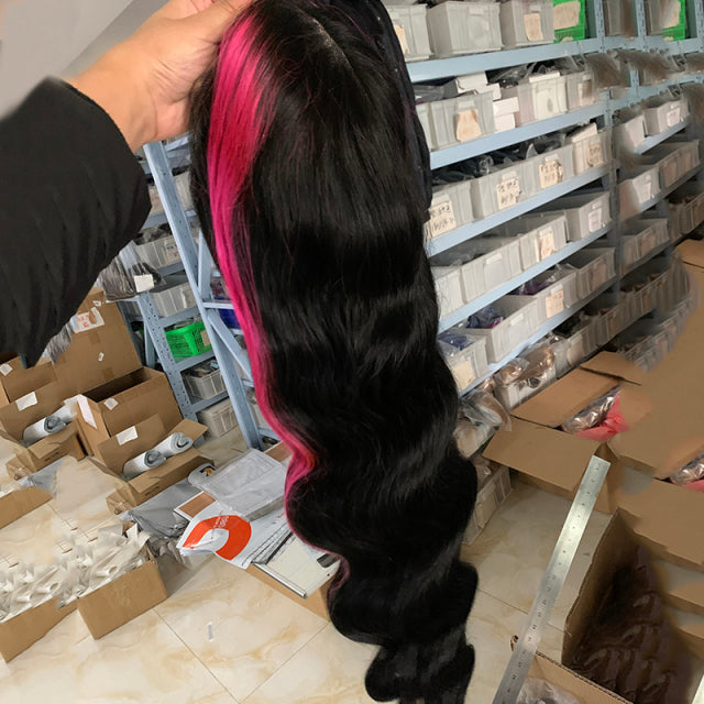 TEEK - Pink Rootie Toot Wigs HAIR TEEK H Highlight Pink 10inches 150Density 13x4 Wig
