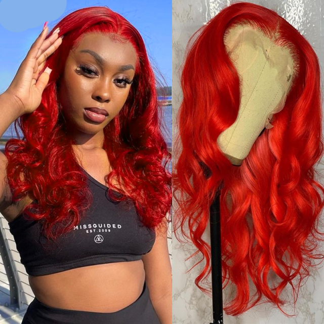 TEEK - Deep Burgundy Babe Wig | Various Styles HAIR theteekdotcom Hot Red 16inches 150 Density 13x4