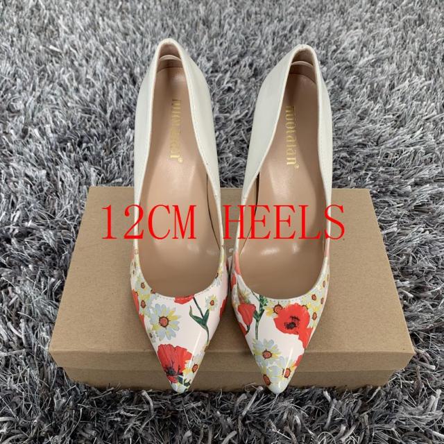 TEEK - Floral Fixation Heels | Various Colors Heights/Flat SHOES theteekdotcom HDD-AL white12cm 4 